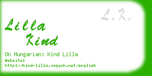 lilla kind business card